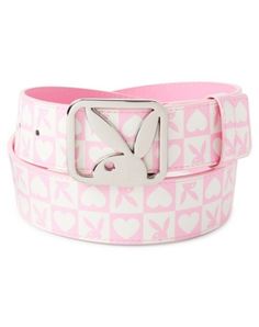 Be totally fashionable whenever you wear this Playboy pink and white belt! With its checkered design, this chic belt will elevate any outfit. Officially licensed Length: 44" Material: Polyurethane Care: Spot clean Imported Clubbing Shoes, Chic Belt, Spencers Gifts, Checkered Design, Gift Inspo, Black Checkered, Pink Girly Things, Playboy Bunny, White Belt