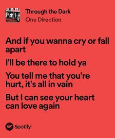 One Direction Songs Lyrics, Through The Dark One Direction, Song Journal, Fire Song, Dark Lyrics, One Direction Music, One Direction Songs