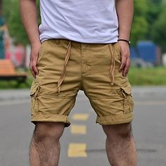 Category:WE-Pants; Season:Summer; Fabric:100% Cotton; Gender:Men's; Style:Classic,Casual,Fashion; Occasion:Daily,Outdoor,Camping  Hiking; Details:Belt Not Included; Fit Type:Regular Fit; Function:Wearable; Waistline:Mid Waist; Pattern:Plain; Design:Button,Drawstring,Multi Pocket; Pants Type:Shorts,Cargo Shorts,Tactical Shorts; Fly Type:Zipper; Front page:FF; Listing Date:06/25/2024; Production mode:External procurement; Hips:; Length:; Waist:; Pants Length:Short Hiking Fashion, Cotton Fashion, Shorts Cargo, Classic Casual, Plain Design, Type Of Pants, Camping Hiking, Pocket Pants, Pants Length