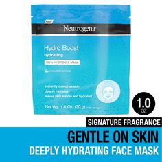 Deeply moisturize your face with the Neutrogena Hydro Boost Hydrating 100% Hydrogel Face Mask for dry skin. This innovative hydrogel mask instantly quenches dry skin, leaving it hydrated, smooth, and supple. Made from a unique 100% hydrogel material, there is nourishing serum in each face mask. The skin-nourishing formula contains purified hyaluronic acid. Once applied, the face mask contours to your skin and seals in its hydrating formula for optimal absorption to deliver clinically proven results. To use, apply the face mask after cleansing and before applying serum and leave on for 15 to 30 minutes to give your skin an extra boost of hydration. Neutrogena Hydro Boost Hydrating 100% Hydrogel Mask is gentle to skin and non-comedogenic, so it won't clog pores. The Hydro Boost Collection in Best Sheet Masks, Skin Tightening Stomach, Mask For Dry Skin, Moisturizing Face Mask, Best Face Masks, Tumeric Face Mask, Hydrating Face Mask, Hydro Boost, Neutrogena Hydro Boost