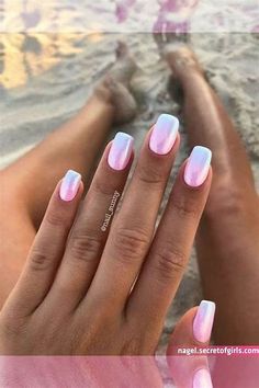 Make Your Summer Shine With Powder Dip Nails – Cobphotos Summer Nails Colors Designs, Nails Yellow, Nagellack Trends, Pink Ombre Nails, Summer Nail Art, Nail Art Designs Summer, Smink Inspiration