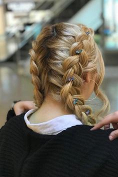 Braided Hairstyles For School, Overnight Hairstyles, Braided Hairstyle, Crystal Butterfly, Braided Hairstyles Updo, Festival Hair, Braided Hairstyles Easy, Braids For Short Hair