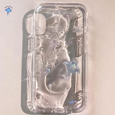 a plastic case with an image of a cat on it