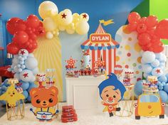 Plim Plim Party Plim Plim Birthday Party Ideas, Circus Birthday Party Decorations, 1st Birthday Party Favors, 2nd Birthday Party For Boys, Wild Birthday Party, Baby Boy 1st Birthday Party