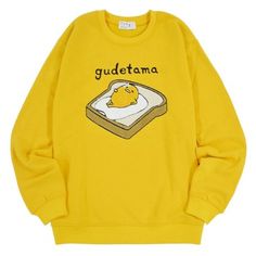 Gotta Love A Lazy Egg Available In Japanese Size L (Us M) And Ll (Us L) Also Available In Navy Gudetama Outfit, Gudetama Inspired Outfits, Gudetama Onesie, Gudetama Shirt, Gudetama Earrings, Gutatama Egg Plush, Lazy Egg, Mustard Yellow, Yellow Color