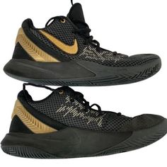 Nike Kobe Kyrie Flytrap II Black Gold Basketball Shoes Mens Sz 8.5 A04436 | eBay Nike Gold High-top Sneakers, Nike Gold Sneakers With Boost Midsole, Gold Basketball Shoes With Boost Midsole, Gold Basketball Shoes With Boost Midsole For Sports, Casual Gold Low-top Basketball Shoes, Gold Low-top Casual Basketball Shoes, Casual Gold Basketball Shoes With Boost Midsole, Gold Lace-up Basketball Shoes, Sporty Gold Lace-up Basketball Shoes