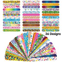 Our Slap Bracelets Wristbands have 144 pieces with different styles you can choose from. Perfect for any kind of occasion or just simply an accessory. Just simply slap the bracelet on your wrist, it will form a comfortable fitted grip based on your wrist size. A fun classic toy perfect for all ages. Each bracelet measures 8.5 inches. Premium quality. Child safe: non-toxic. Meets US toy standards. Safety test approved. Item Number: 11202 90s Party Ideas, Friendship Heart, Bracelets For Kids, Crafts Table, Classroom Prizes, The Slap, Slap Bracelets, Animals Friendship, Halloween Party Favors