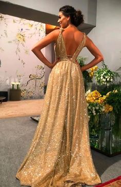 A-Linie Ballkleider Luxuriöses Kleid Homecoming Sweep/Pinselzug Ärmellos Spaghettiträger Stretch Satin Rückenfrei mit Pailletten Glittering Dress, Formal Dance Dresses, Luxurious Dresses, Prom Dress Long, Sequin Prom Dress, Backless Prom Dresses, A Line Prom Dresses, Prom Outfits, Linnet