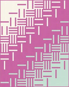 a pink and white poster with lines in the middle, on top of a purple background