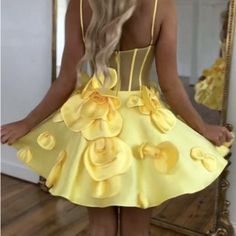 All Products · dressydances · Online Store Powered by Storenvy Homecoming Dresses Yellow Short, Sunflower Homecoming Dresses, Yellow Short Dress Prom, Yellow Tulle Dress Short, Summer Party Flower-shaped Tutu Dress, Dresses Quinceanera, Dresses Short, Yellow Shorts, Homecoming Dresses Short