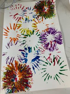 this is an art project for kids to do with the colors of their handprints