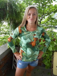 Vintage shades of green psychedelic shirt Trendy Green Printed Top, Casual Long Sleeve Tops With Abstract Print, Green Long Sleeve Tops With All Over Print, Stretch Green Printed Top, Green Stretch Casual Top, Casual Abstract Print Tops For Fall, Casual Green Printed Tops, Retro Green Tops For Fall, Casual Green Top With All Over Print