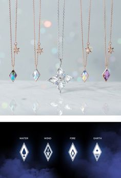 Frozen Inspired Jewelry, Frozen 2 Spirits, Korean Necklace Aesthetic, Frozen Aesthetic, Frozen Necklace, Frozen Jewelry, Magical Necklace, Princess Accessories