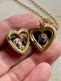 This gold pet memorial locket is a wonderful keepsake to keep the memory of your fur baby alive.  The locket is raw brass and has been hand painted with black to bring out the embossed paw design.  This locket holds up to two photos and your options at check out include having yourself add photos or we can add them for you at an additional cost.   The chain is raw brass and your chain length can be chosen at checkout.  The clasp is a raw brass lobster clasp. This makes a wonderful gift for someo Gold Locket Necklace For Valentine's Day Best Friend Gift, Gold Locket Necklace For Best Friend On Valentine's Day, Gold Paw Print Jewelry For Best Friend, Gold Paw Print Jewelry For Best Friend Gift, Gold Locket Necklace For Keepsake, Gold Nickel-free Locket Necklace For Keepsake, Gold Locket Necklace Nickel-free For Keepsake, Customizable Gold Locket Necklace For Keepsake, Paw Painting