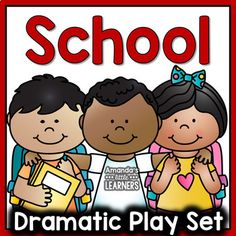 the school dramatic play set includes three children