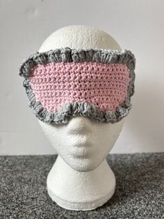 Handmade crochet eye mask, double layered to make sure the light stays out. Elastic fit to ensure comfort and so it doesn't untie in the night and stays put. Lightweight and comfortable. Perfect as a gift or for personal use.  Please see my other listings for other colour options.  Ready made to ship. Fits teen/ Adult Crochet Eye Mask, Crochet Sleep Mask, Mask Crochet, Eye Mask Sleep, Crochet Eyes, Sleep Masks, Gifts For Sister, Face Coverings, Sleep Mask