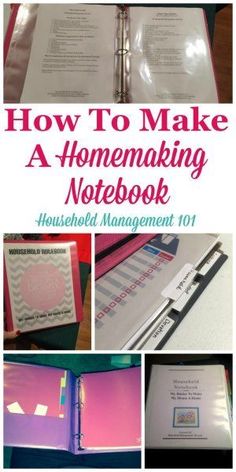 how to make a homemaking notebook