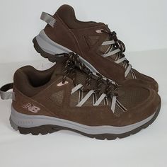 Nwot New Balance Women's Trail Walking Shoes 669v2 New Balance Lace-up Walking Shoes With Vibram Sole, New Balance Walking Shoes With Rubber Sole, New Balance Walking Shoes With Boost Midsole, New Balance Synthetic Round Toe Walking Shoes, New Balance Cushioned Walking Shoes With Round Toe, New Balance Synthetic Walking Shoes, Brown Closed Toe Sports Sneakers, Brown Closed Toe Sneakers For Sports, New Balance Walking Shoes For Outdoor Activities