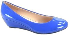 Blue Formal Wedge Sandals With Round Toe, Blue Round Toe Wedge Sandals For Formal Occasions, Low Heel Wedges, Low Wedges, Shoes Blue, Blue Shoes, Pump Shoes, Wedge Heels, Pumps Heels