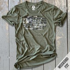 Women's Camo American Flag Made In America – Red White Blue Apparel Womens Camo, American Flag Tshirt, Cut Tees, Camo Hats, Patriotic Outfit, Gray Camo, American Flag Print, Woodland Camo, American Flag Shirt