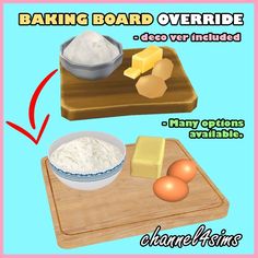 an image of baking ingredients on a cutting board