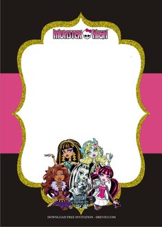 Super Creepy Monster High Birthday Party Ideas | Download Hundreds FREE PRINTABLE Birthday Invitation Templates Monster High Party Decorations, Monster High Invitations, Monster High Birthday Party Ideas, Frozen Pinata, Make Your Own Monster, Cheerleading Party, Themed Birthday Party Ideas, Monster High Birthday Party