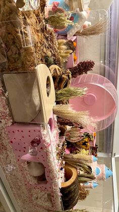 an assortment of dried items on display in a store