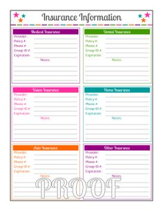 a printable emergency information sheet with the words,'i am not sure if it is