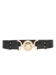 black elasticated band signature Medusa Head-buckle magnetic clasp fastening Versace Women, Medusa Head, Popular Bags, Elastic Belt, Versace Belt, Messenger Bag Backpack, Boot Pumps, Louis Vuitton Shoulder Bag, Magnetic Clasp