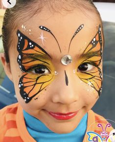 Fantasy Make-up, Butterfly Face Paint, Girl Face Painting, Face Painting Tutorials, Butterfly Makeup, Festival Face, Butterfly Face, Face Painting Easy, Face Paint Makeup