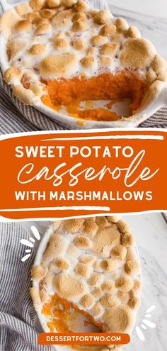 Here's a Thanksgiving side to put on your small menu! Light, fluffy, and super creamy, this sweet potato casserole recipe with marshmallows taste like dessert. Definitely the best part of any Thanksgiving dinner for two! Sweet Potato Casserole With Marshmallows Small Batch, Best Sweet Potato Marshmallow Casserole, Sweet Potato Yam Casserole, Sweet Potato Recipes Casserole With Marshmallows, Sweet Potatoes And Marshmallows Recipes, Sweet Potato W Marshmallows, Easy Sweet Potato Casserole Marshmallows, Sweet Potato And Marshmallow Recipes, Sweet Potato Recipe With Marshmallows