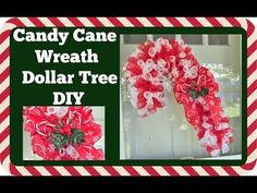 candy cane wreath dollar tree diy