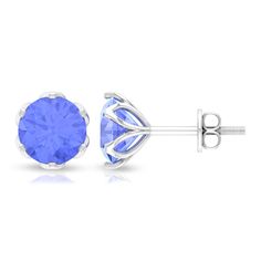 Product Details Grace yourself with this beautiful pair of Solitaire Stud Earrings embellished with sparkling Tanzanite Solitaire set in Lotus Basket Setting and appears as flower. Solid Gold composed Tanzanite Earrings will steal the spotlight for you in the parties and celebrations. Product Information SKU SHP-EARRINGS062194688 Weight 0.96 gm (Approximate) TANZANITE INFORMATION No.of Stones 2 Pieces Total Weight 1.89 Carat (Approximate) Dimension(approx) Round-6X6 mm-2 Pcs Color Blue Cut Brill Tanzanite Earrings, Basket Setting, Steal The Spotlight, Solitaire Setting, Solitaire Studs, Stud Earrings For Women, Earrings For Women, Round Cut, Solid Gold