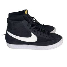 Nike Blazer Mid ‘77 Suede Black White Sneakers Shoes Ci1172-005 Mens Size 12 *Please Review Photos Prior To Purchase! Size: Measurements: Shaft: 6'' **Measurements Are Approximate Keywords: Shoes, Sneakers, Black/White, Suede, Size 12 * Note Items From My Store Our Sourced From Various Locations And Most Types Are Sold In The Following Conditions: New, New Without Tags, Liquidation Preowned And Vintage. Items Are Looked Over And We Try To Note Any Flaws. Sometime They May Be Missed Please Reach Black High-top Sneakers With Gum Sole For Skateboarding, Black Mid-top Custom Sneakers With Gum Sole, Classic Nike High-top Sneakers For Skateboarding, Black High-top Sneakers With Gum Sole For Streetwear, Nike Black High-top Sneakers With Gum Sole, Black Lace-up High-top Sneakers With Gum Sole, Nike Black High-top Sneakers With Speckled Midsole, Nike Black High-top Casual Sneakers, Casual Black High-top Sneakers With Gum Sole