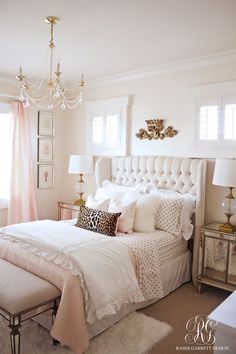 You can do this by adding more furniture pieces in your bedroom. You can add more couches  recliners  beds  cabinets  and other bedroom furniture items. Rose Gold Bedroom, Girls Bedroom Makeover, Gold Bedroom Decor, Elegant Bedroom Decor, Feminine Bedroom, Glam Bedroom, Decor Ikea