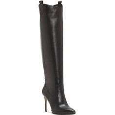 New! Vince Camuto Kervana Black Leather High Heel Boots Size 7.5 Black Dd312 Msrp$250 No Shoe Box/Bag New Without Box-Never Worn-Guaranteed Authentic About This Item A Knee-High, Leather Boot Keeps The Line Clean, Long And Lean With A Pointy-Toe Silhouette And Slender Stiletto Heel. Pointy Toe, Lightly Cushioned Insole, Partial Zip Closure Leather Upper/Textile Lining/Synthetic Sole 16" Shaft; 15" Calf Circumference 3.5" Stiletto Heel Leather Heeled Boots With High Shaft For Night Out, Leather High Shaft Heeled Boots For Night Out, Black High Shaft Heeled Boots For Work, Elegant Formal Heeled Boots In Faux Leather, Classic Leather Heeled Boots For Night Out, Classic Evening Heeled Boots In Faux Leather, Classic Faux Leather Heeled Boots For Evening, Elegant High Shaft Boots For Party, Luxury Formal Faux Leather Boots