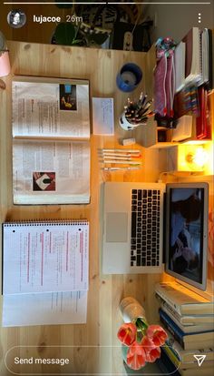 a desktop computer sitting on top of a wooden desk