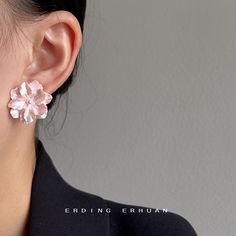 Material: Plastic/Resin Color: 2604 Fashion Element: Flowers, Camellia Style: Sweet Elegant Pink Jewelry With 3d Flowers, Rose Gold Flower Jewelry For Summer, Summer Rose Gold Flower Jewelry, Feminine 3d Flowers Jewelry For Party, Elegant Resin Flower Earrings, Elegant Resin Flower-shaped Earrings, Elegant Resin Jewelry For Wedding, Petal-shaped Pink Jewelry For Party, Spring Wedding Jewelry With 3d Flowers