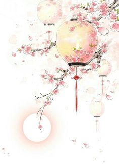 Lantern Painting, 수채화 그림, China Art, Decorating With Pictures, 판타지 아트, Japan Art, Chinese Painting