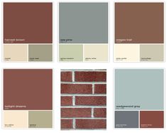 the different colors of brick walls