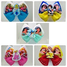 Handmade hair bows🎀  *Bow is approximately 4"x 4.5" *Made with ribbon grosgrain and alligator clip. *Can be attached with alligator clip or nylon headband. Hair Bows Diy Ribbon, Princess Hair Bows, Bows Diy Ribbon, Princess Hair, Bows Diy, Handmade Hair Bows, Princess Hairstyles, Craft Room Office, Diy Ribbon