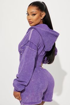 Available In Slate Blue And Purple. Hoodie Long Sleeve Fleece Seaming Detail Washed Stretch Disclaimer: Due To The Specialized Distressing & Wash Process, Each Garment Is Unique. To Keep The Aesthetic Of This Garment, Please Follow The Care Instructions Carefully. 60% Cotton 40% Polyester Imported | Kamaya Washed Cropped Fleece Hoodie in Purple size Medium by Fashion Nova Purple Hoodie With Double-lined Hood And Long Sleeves, Purple Long Sleeve Hoodie With Double-lined Hood, Purple Long Sleeve Hoodie With Drawstring, Purple Hooded Sweatshirt For Loungewear, Purple Hoodie With Adjustable Hood For Fall, Purple Fall Hoodie With Adjustable Hood, Purple Double-lined Hoodie For Fall, Purple Athleisure Hoodie For Fall, Purple Fleece Hoodie With Ribbed Cuffs