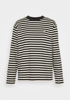 Carhartt WIP SEIDLER - Longsleeve - black/salt Striped Tshirt, Carhartt T Shirt, Black Salt, Carhartt Wip, Streetwear Women, Streetwear Outfit, Long Tops, T Shirt Top, Long Sleeve Tshirt