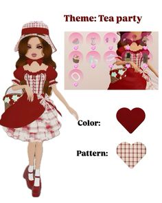 (Theme: tea party) Tea Party Dti Outfit, Dti Kawaii Outfit Theme, Tea Party Dress To Impress, Party Dress To Impress, Tea Party Outfit, Long Ruffle Dress, Duo Dress, Body Template, Dti Hacks