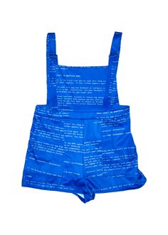 Blue Screen of Death Overall Shorts - Trash Queen Billy Kid, Tweek Y Craig, Grid Print, Blue Screen, Metal Straps, Hand Drawn Design, Bad Boy, 2 On, Overall Shorts