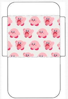 an open envelope with pink pigs on it