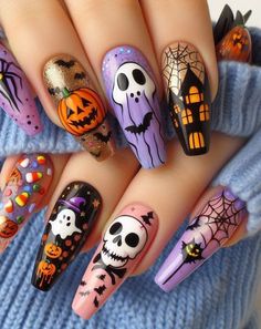 Halloween Beauty, Nail Vinyls, Finger Paint, October Nails, Pumpkin Patches