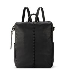 The Sak Los Feliz Backpack - |Leather - Black| Soft Leather Rectangular Backpack For Commuting, Rectangular Soft Leather Backpack For Commuting, Versatile Leather Backpack With Zipper Closure, Soft Leather Commuting Backpack, Standard Backpack With Zipper Closure For Commuting, Leather Softback Backpack With Zipper Closure, Leather-backed Standard Backpack For Commuting, Commuting Leather-backed Standard Backpack, Leather Backpack With Zipper Pocket For Commuting