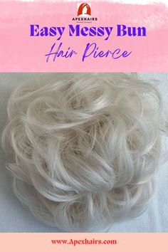 White, Blonde Bun Extension Hair Piece Faux Hair