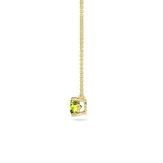 Finest Material :- Round shape Peridot Pendant Necklace for women is charmingly crafted in 10 karat Yellow Gold. The rich shades of Peridot gemstone measures about 8 x 8 mm. This Neck piece measures about 16 inches in length with 2 inch extender chain with lobster closure. With their lush design, these necklace add a feminine accent to any style. Pair them with your casual or formal attire. Formal Yellow Gold Peridot Necklaces, Formal Yellow Gold Peridot Necklace, Round Cut Peridot Jewelry In Yellow Gold, Yellow Gold Diamond Necklace With May Birthstone, Elegant Yellow May Birthstone Jewelry, Yellow Gold Necklaces With Brilliant Cut For May Birthstone, Elegant Peridot Jewelry With Prong Setting, Classic Peridot Jewelry With Brilliant Cut, Elegant Peridot Birthstone Necklace